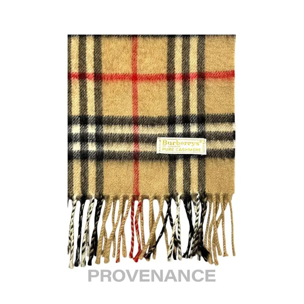 🔴 Vintage Burberrys Scarf Nova Check 100% PURE CASHMERE